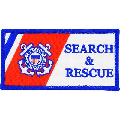 COAST GUARD Search & Rescue Patch - U.S. Coast Guard Search and Rescue (Cg-SAR) Military Embroidered Patch Applique Craft Supply