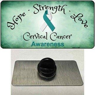 Cervical Cancer Ribbon Awareness Lapel Pin - Hope Strength Love Metal Hat Pin Backpack Tie Shirt Button Pinback Craft Supply