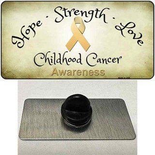 Childhood Cancer Ribbon Awareness Lapel Pin - Hope Strength Love Metal Hat Pin Backpack Tie Shirt Button Pinback Craft Supply