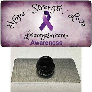 Leiomyosarcoma Cancer Ribbon Awareness Lapel Pin - Hope Strength Love Metal Hat Pin Backpack Tie Shirt Button Pinback Craft Supply