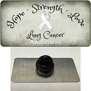 Lung Cancer Ribbon Awareness Lapel Pin - Hope Strength Love Metal Hat Pin Backpack Tie Shirt Button Pinback Craft Supply