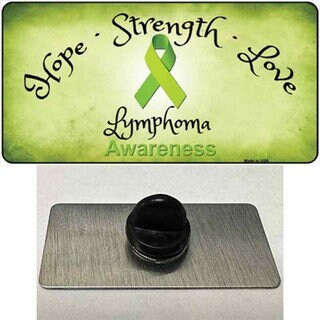 Lymphoma Cancer Ribbon Awareness Lapel Pin - Hope Strength Love Metal Hat Pin Backpack Tie Shirt Button Pinback Craft Supply