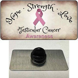 Testicular Cancer Ribbon Awareness Lapel Pin - Hope Strength Love Metal Hat Pin Backpack Tie Shirt Button Pinback Craft Supply