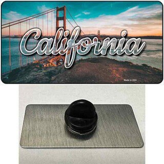 California Golden Gate Bridge Lapel Pin - United States Tourist Travel Gift Metal Hat Pin Backpack Tie Shirt Button Pinback Craft Supply