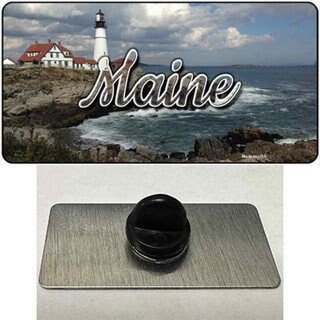 Maine Lighthouse Beach State Lapel Pin - United States Tourist Travel Gift Metal Hat Pin Backpack Tie Shirt Button Pinback Craft Supply