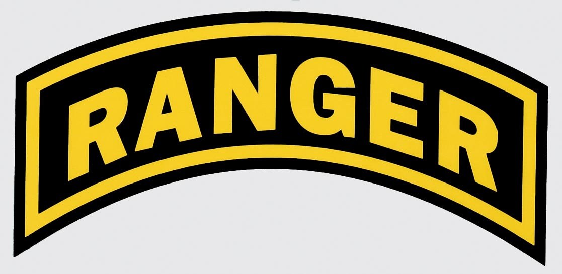RANGER Army Arc Large Vinyl Decal Sticker - 6.25x3.5 Inch - United States Army Clear Decal For Car Truck Window Vehicle Military