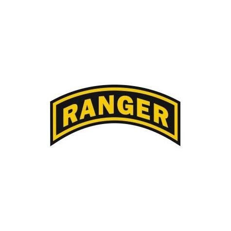 RANGER Army Arc Large Vinyl Decal Sticker - 6.25x3.5 Inch - United States Army Clear Decal For Car Truck Window Vehicle Military