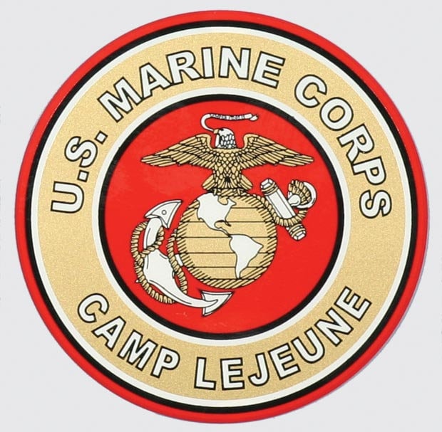 U.S. MARINE CORPS Camp Lejeune Clear Decal Sticker - United States Marines Clear Decal Car Truck Window Vehicle Military USMC Craft Supply