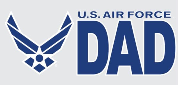 Air Force DAD Clear Decal Sticker - United States Air Force USAF Proud Dad Mom Parent Clear Decal Car Truck Window Vehicle Military