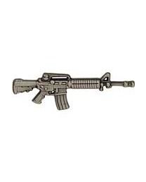 Rifle M-16/AR-15 Lapel Pin - 5.56 Caliber Military Assault Rifle - Enamel Pin Backpack Tie Shirt Trading Button Pinback Craft Supply