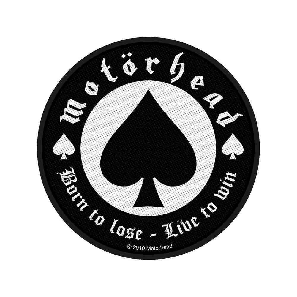 MOTORHEAD Patch - 3.5 Inch - Lemmy Kilmister Born to Lose Round Rock Band Embroidered Patch Applique Craft Supply - Officially Licensed