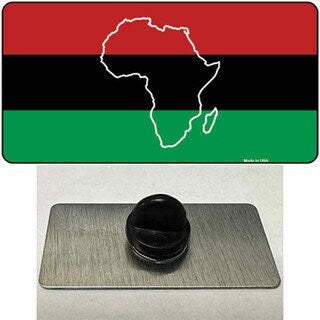 Africa Outline With Flag Lapel Pin - African Country National Flag Metal Hat Pin Backpack Tie Shirt Button Pinback Craft Supply
