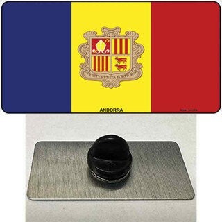 Andorra Flag Lapel Pin - Andorran Country National Flag Metal Hat Pin Backpack Tie Shirt Button Pinback Craft Supply