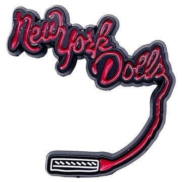 NEW YORK DOLLS Lapel Pin - 1.25 Inch - American Rock Band New York Dolls Logo Enamel Lapel Pin Craft Supply