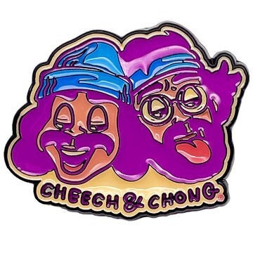 CHEECH & CHONG Lapel Pin - 1.25 Inch - Cheech Marin Tommy Chong - American Comedian Duo Comedy Icons Enamel Lapel Pin Craft Supply