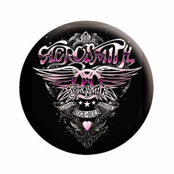 AEROSMITH Pinback Button Badge - Steven Tyler, Joe Perry Aerosmith Loud & Proud Rock Band - Round 1.25" Button Craft Supply