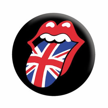 ROLLING STONES Pinback Button Badge - UK Flag Tongue Mick Jagger Keith Richards American Rock Band Music - Round 1.25" Button Craft Supply