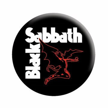 BLACK SABBATH Pinback Button Badge - Demon Logo Ozzy Osbourne Ronnie James Dio English Rock Band Music - Round 1.25" Button Craft Supply
