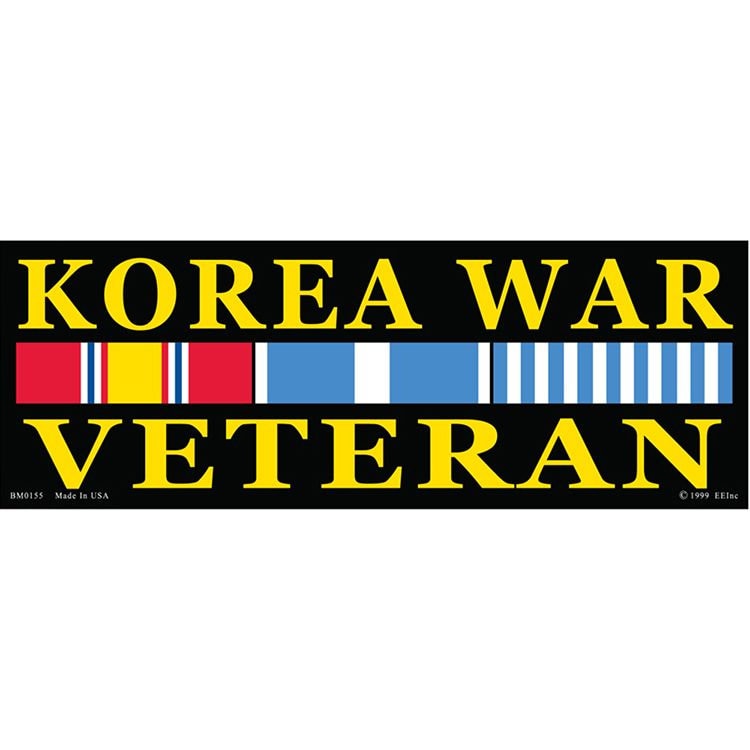 Korea War Veteran Bumper Sticker Decal - Korean War Vet Military Veteran Navy Marines Army Craft Supply