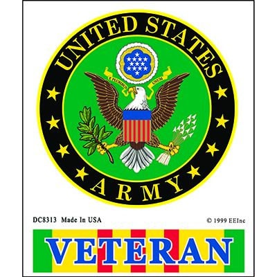 U.S. ARMY Vietnam Veteran Clear Decal Sticker - United States Army Vietnam Veteran Vet Clear Decal Car Truck Window Vehicle Craft Supply