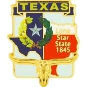 TEXAS STATE Map Lapel Pin - The Lone Star State Enamel Pin for Backpack Tie Shirt Trading Button Pinback Craft Supply