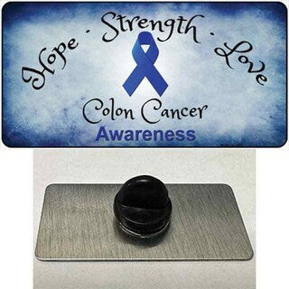 Colon Cancer Ribbon Awareness Lapel Pin - Hope Strength Love Metal Hat Pin Backpack Tie Shirt Button Pinback Craft Supply