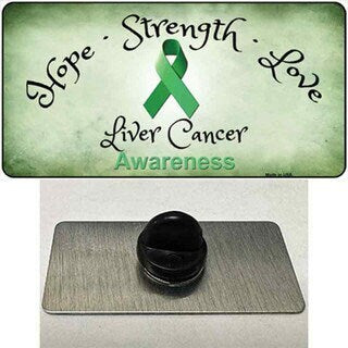 Liver Cancer Ribbon Awareness Lapel Pin - Hope Strength Love Metal Hat Pin Backpack Tie Shirt Button Pinback Craft Supply