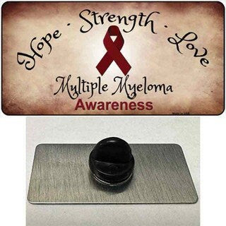 Multiple Myeloma Cancer Ribbon Awareness Lapel Pin - Hope Strength Love Metal Hat Pin Backpack Tie Shirt Button Pinback Craft Supply