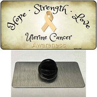 Uterine Cancer Ribbon Awareness Lapel Pin - Hope Strength Love Metal Hat Pin Backpack Tie Shirt Button Pinback Craft Supply
