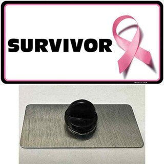 Survivor Breast Cancer Pink Ribbon Awareness Lapel Pin - Metal Hat Pin Backpack Tie Shirt Button Pinback Craft Supply