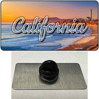 California Beach State Lapel Pin - United States Tourist Travel Gift Metal Hat Pin Backpack Tie Shirt Button Pinback Craft Supply