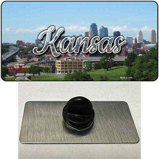 Kansas Downtown Skyline State Lapel Pin - United States Tourist Travel Gift Metal Hat Pin Backpack Tie Shirt Button Pinback Craft Supply