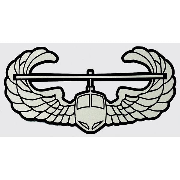 U.S. ARMY Air Assault Badge Clear Decal Sticker - United States ARMY Air Assault Training Clear Decal Car Truck Window Vehicle Military