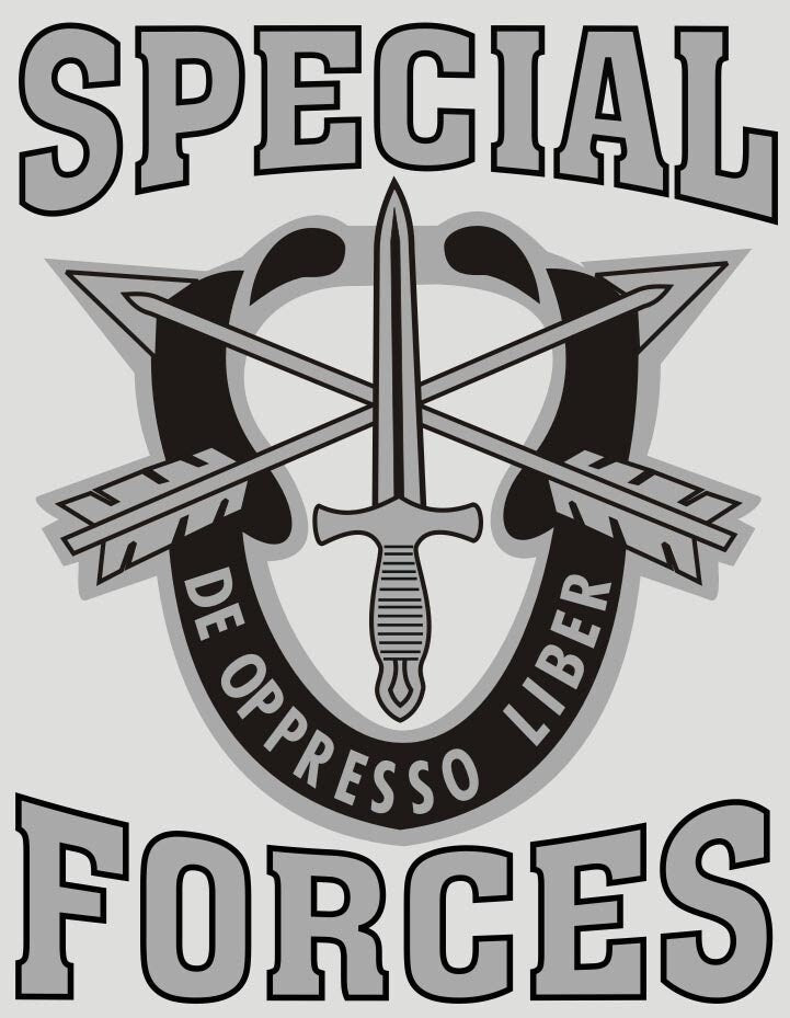 ARMY SPECIAL FORCES Clear Decal Sticker - United States Army Special Forces De Oppresso Liber Clear Decal Car Truck Window Vehicle Military