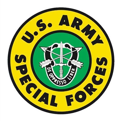 ARMY SPECIAL FORCES Clear Decal Sticker - United States Army Special Forces Round Clear Decal Car Truck Window Vehicle Military