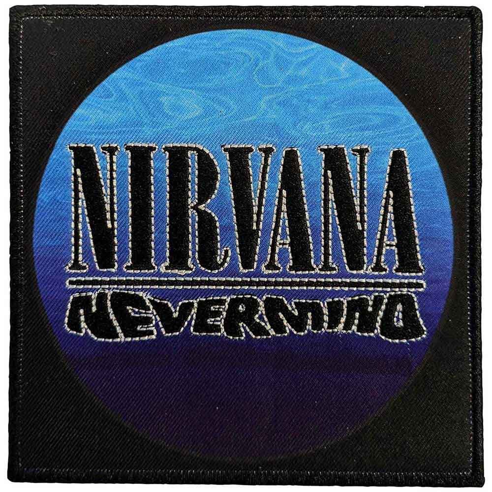 NIRVANA Patch - 3x3 Inch - Nevermind Wavy Logo Kurt Cobain Rock Band Logo Embroidered Patch Applique Craft Supply - Officially Licensed