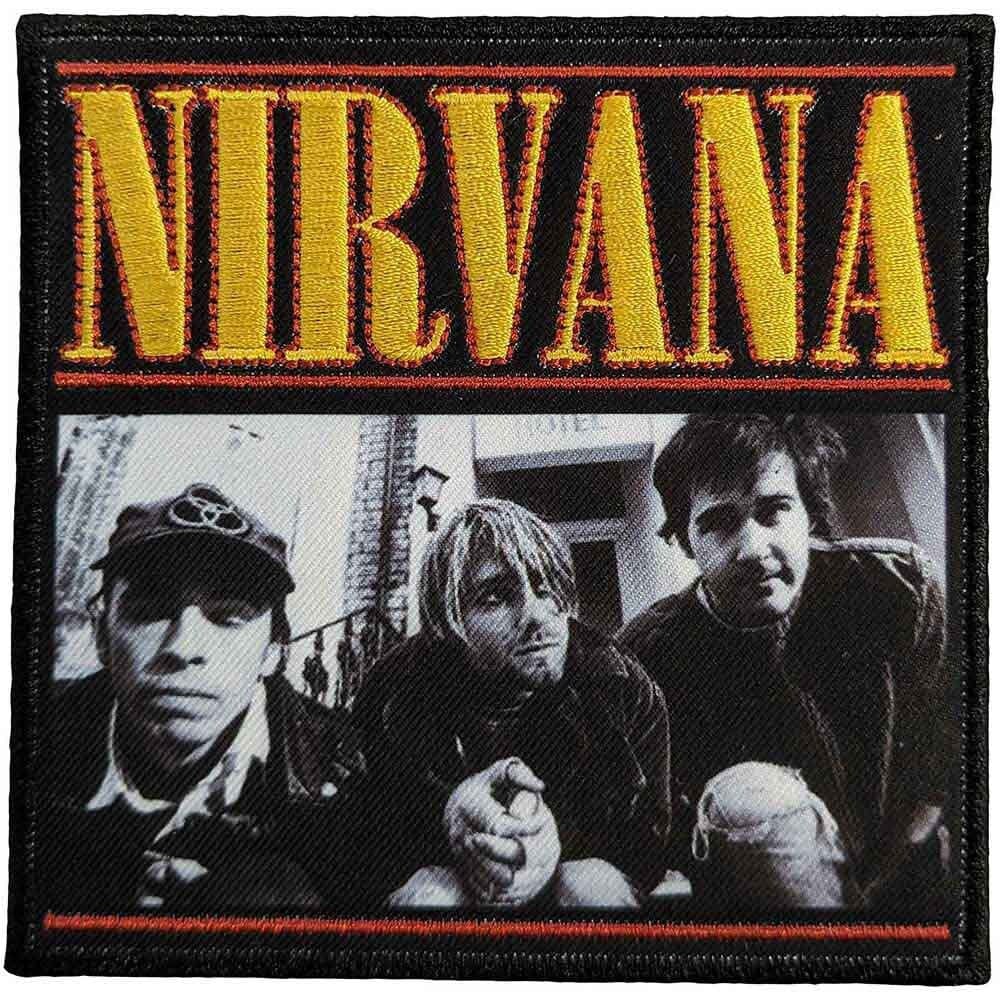 NIRVANA Patch - 3x3 Inch - London Photo Kurt Cobain Rock Band Logo Embroidered Patch Applique Craft Supply - Officially Licensed