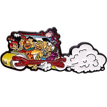 FLINTSTONES Car Lapel Pin - 1.6 Inch - Hanna-Barbera Flintstones Fred Barney Wilma Animated Cartoon Classic Enamel Lapel Pin Craft Supply