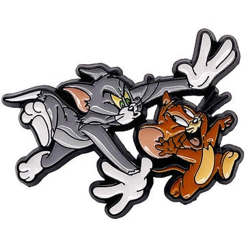 TOM & JERRY Tom Chasing Jerry Lapel Pin - 1.5 Inch - Hanna-Barbera Nibbles Bulldog Animated Classic Enamel Lapel Pin Craft Supply