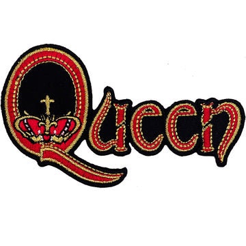 QUEEN Band 1973 Logo Patch - 4x2.5 Inch - Queen Rock Band Freddie Mercury Brian May Embroidered Patch Applique Craft Supply