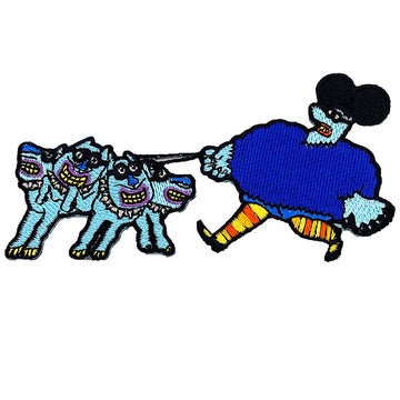 THE BEATLES Blue Meanie & Dogs Patch - 4.8x2.4 Inch - Beatles Yellow Submarine Legendary Rock Band Embroidered Patch Applique Craft Supply