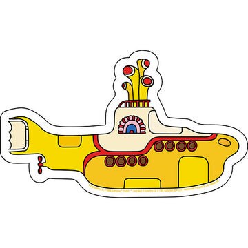 THE BEATLES Yellow Submarine Sticker Decal - 5.5x3.25 Inch - Paul John George Ringo Movie Rock Band Vinyl Decal Sticker Craft Supply