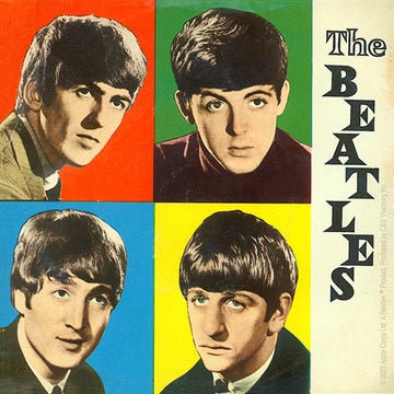 THE BEATLES 4 Square Sticker Decal - 4x4 Inch - Paul John George Ringo Faces Musical Legendary Rock Band Vinyl Decal Sticker Craft Supply