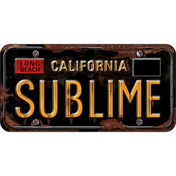 SUBLIME License Plate California Band Sticker Decal - 5x2.5 Inch - Vinyl Rock Band Decal Sticker Craft Supply