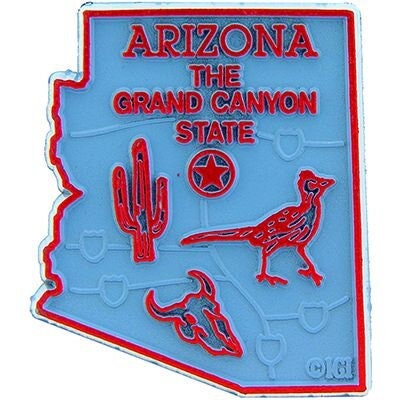 Arizona State Shaped Magnet - Vintage Map The Grand Canyon State Souvenir Flexible Rubber Magnet for Refrigerator Car Office Home Automotive