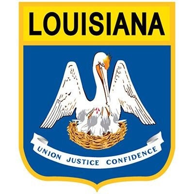 LOUISIANA State Shield Embroidered Patch Applique - USA United States of America Patch Craft Supply