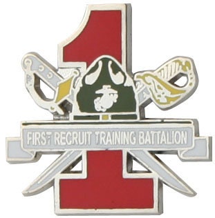 MARINES 1st Recruit Training Battalion Lapel Pin - United States Marine Corps Pin for Backpack Tie Shirt Trading Button Pinback Craft Supply