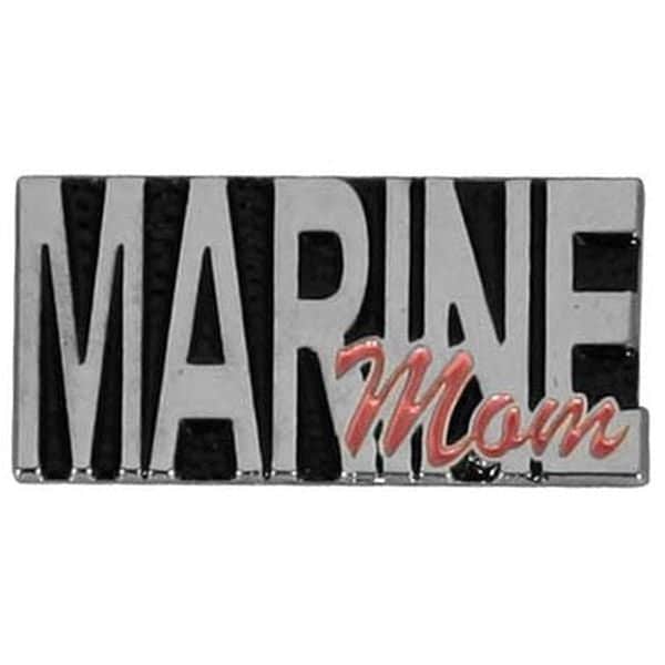 MARINE MOM Lapel Pin - United States Marines USMC Mom Military Enamel Pin for Backpack Tie Shirt Trading Button Pinback Craft Supply
