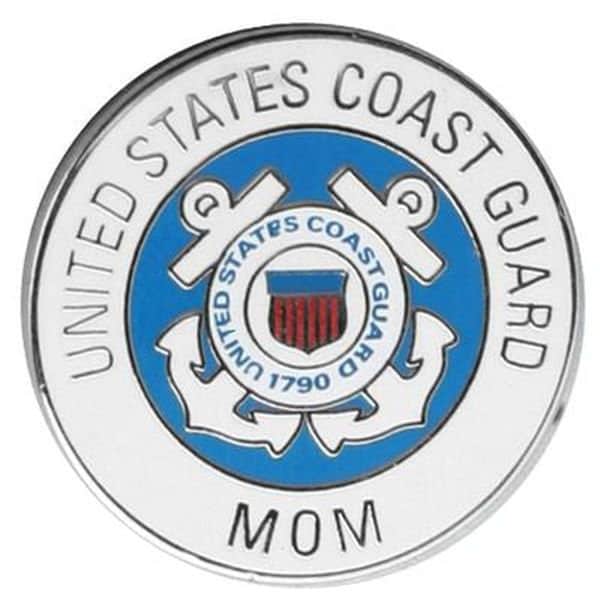 Coast Guard Mom Lapel Pin - United States Coast Guard USCG Mom Military Enamel Pin for Backpack Tie Shirt Button Pinback Craft Supply