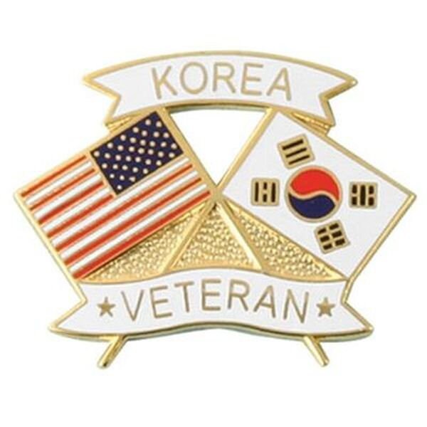 KOREA VETERAN Lapel Pin - American Flag Veteran Korea War United States Military Enamel Pin for Backpack Tie Shirt Trading Button Pinback
